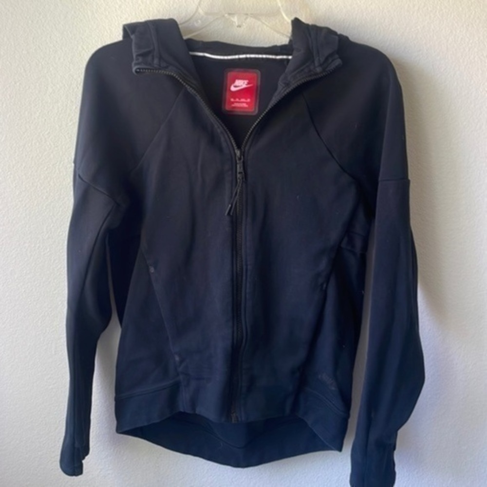Nike jacket hooded XS black zip up athletic athleisure wear
